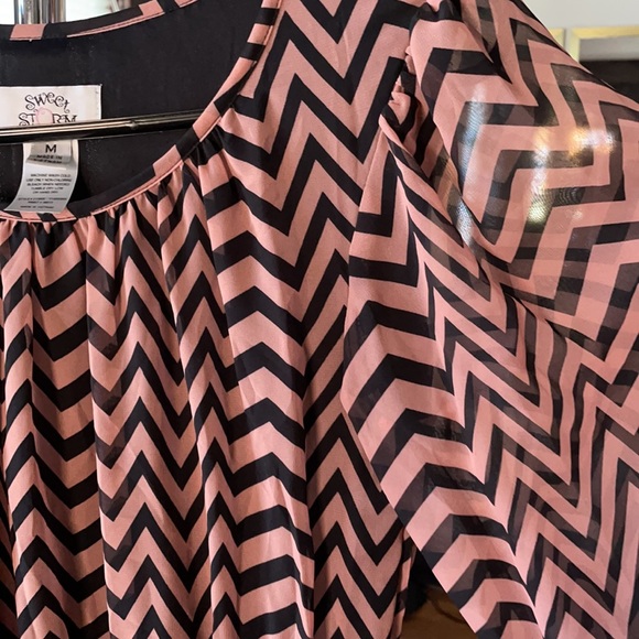 Striped Asymmetrical Dress - Picture 2 of 4